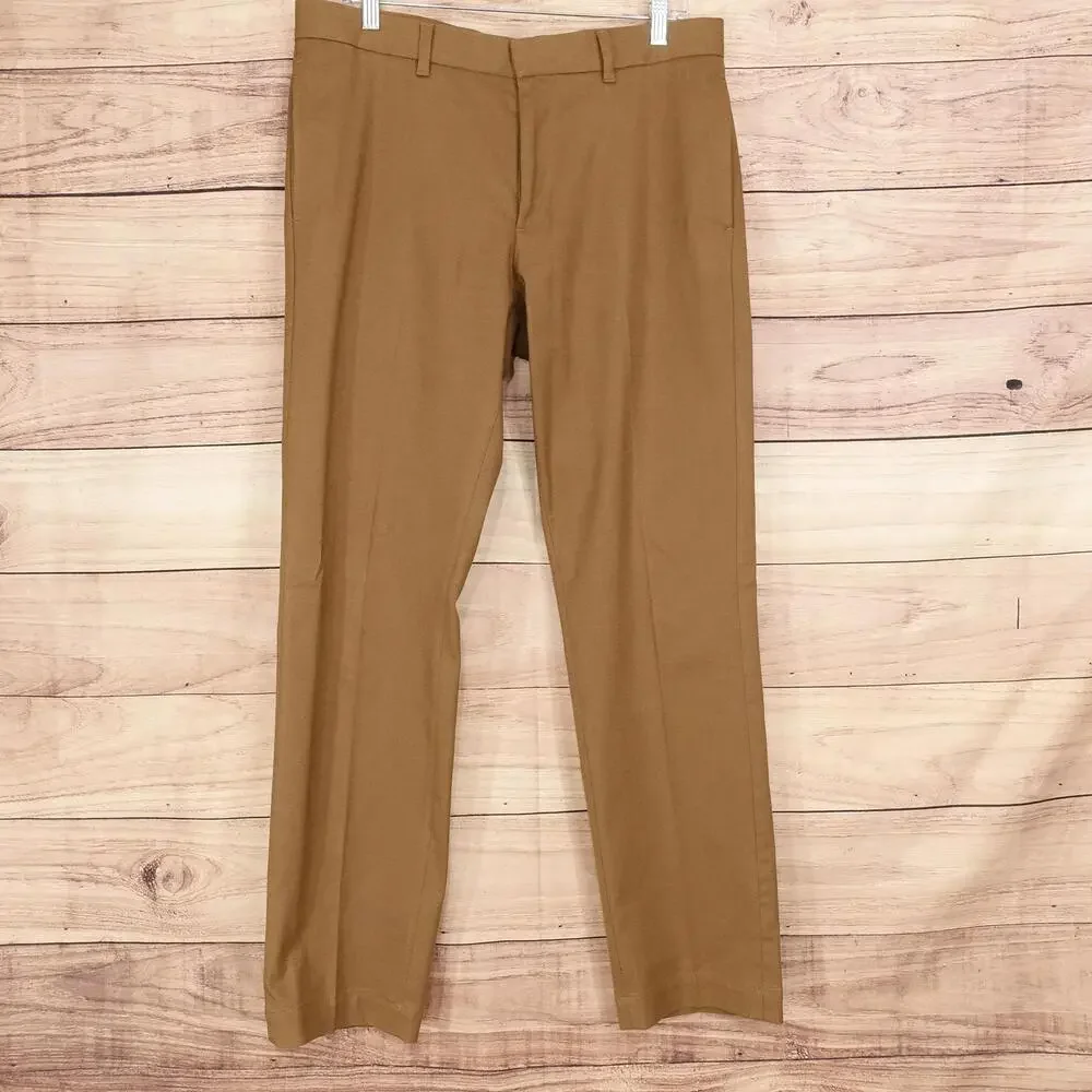 Banana Republic Aiden Chino Pants Mens 33x32 Brown Aiden Fit Stretch